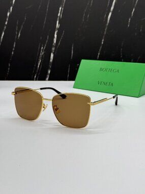 NEW BOTTEGA VENETA SUNGLASSES WOMEN GOLD BV1237S 002